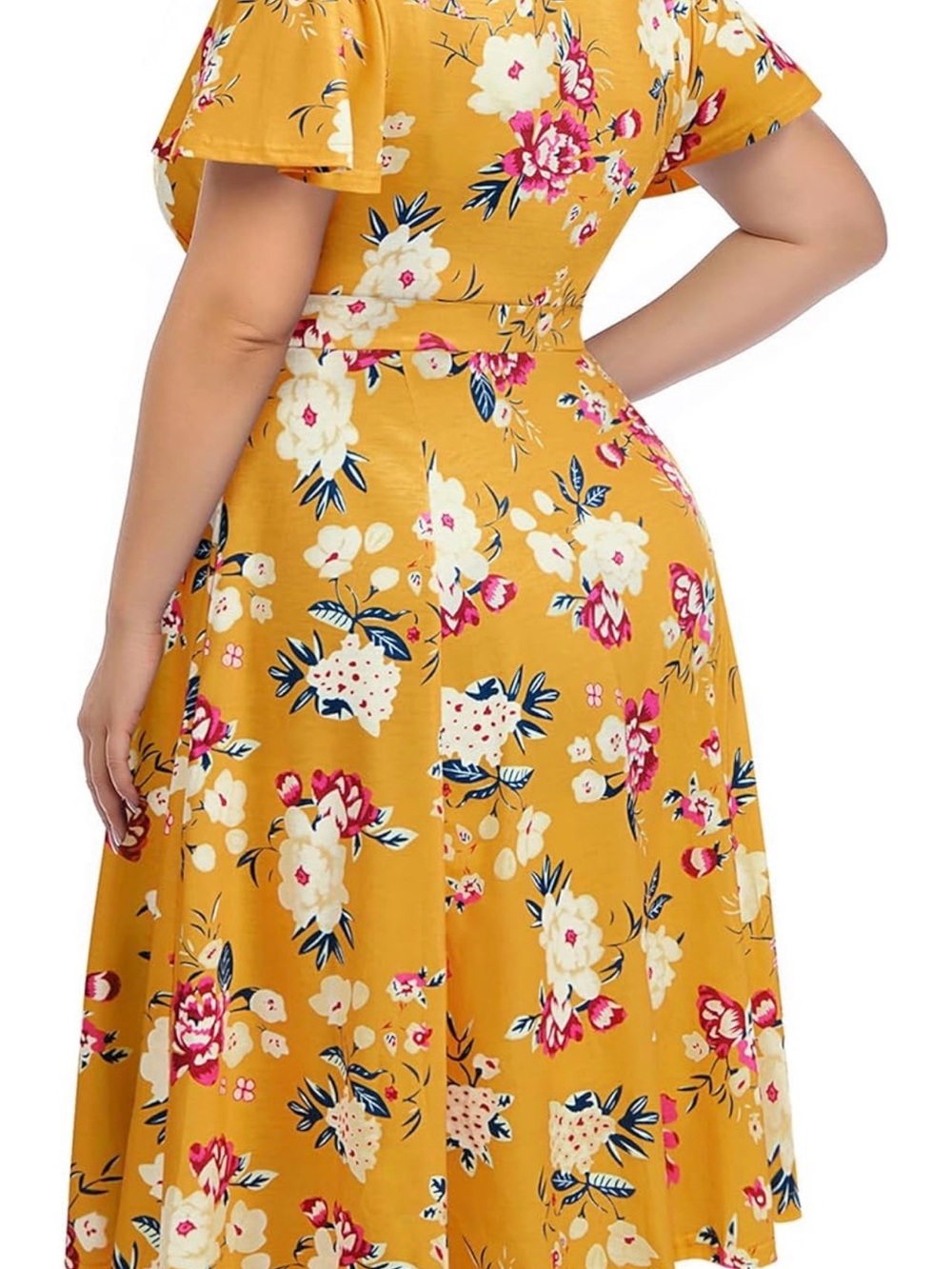 Wrap Dress Plus Fall color Plus Size - Picture 2 of 7